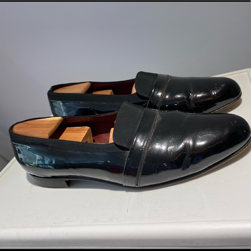 Bally Black Patent Leather Tux Shoe